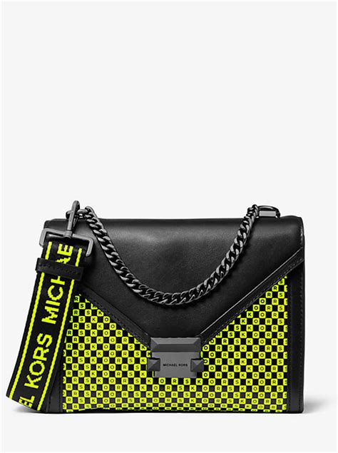 Whitney Large Neon Checkerboard Logo Convertible  